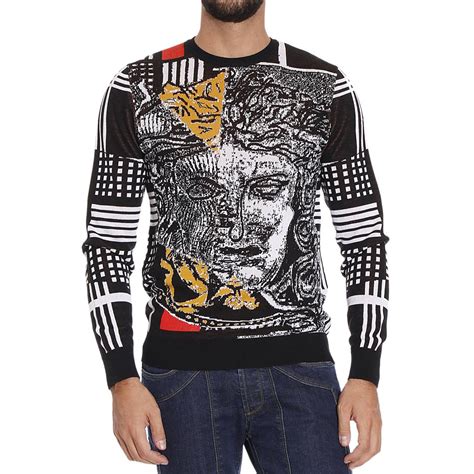 black versace jumper men's|versace jumper men's sale.